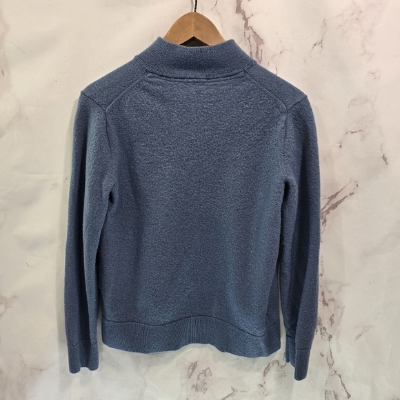 Artefact Sweater Womens Small Blue Merino Wool Half Zip Pullover Bering Sea - Picture 5 of 11